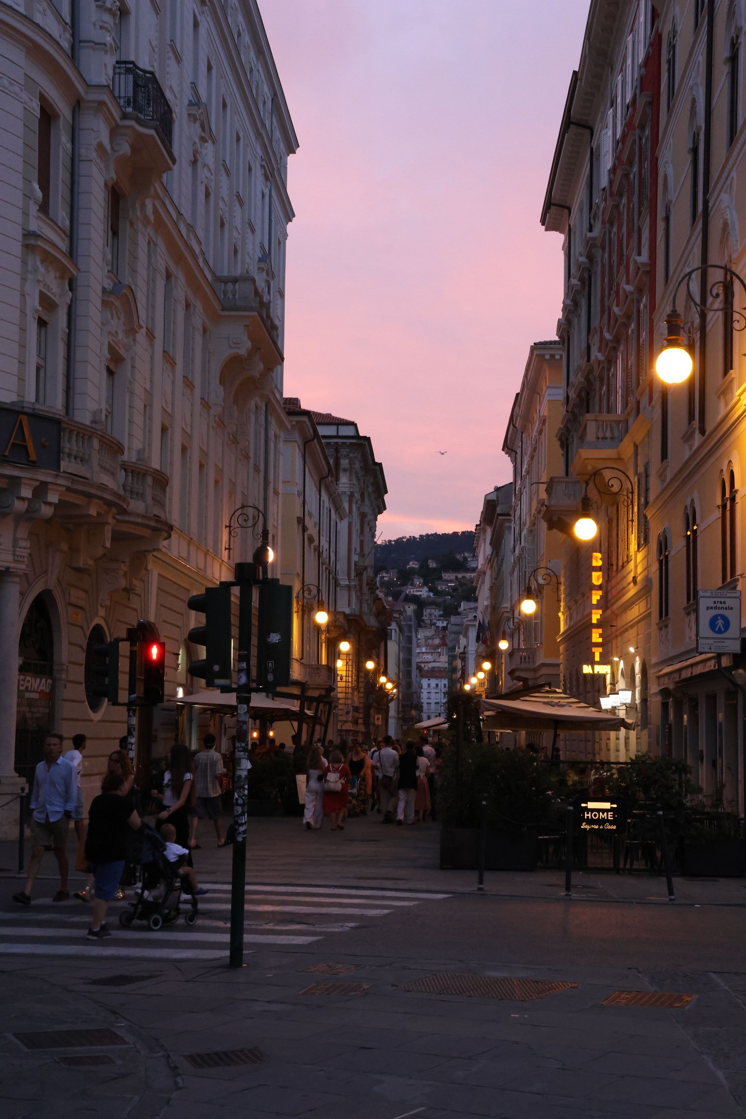 Evening streets, Trieste
